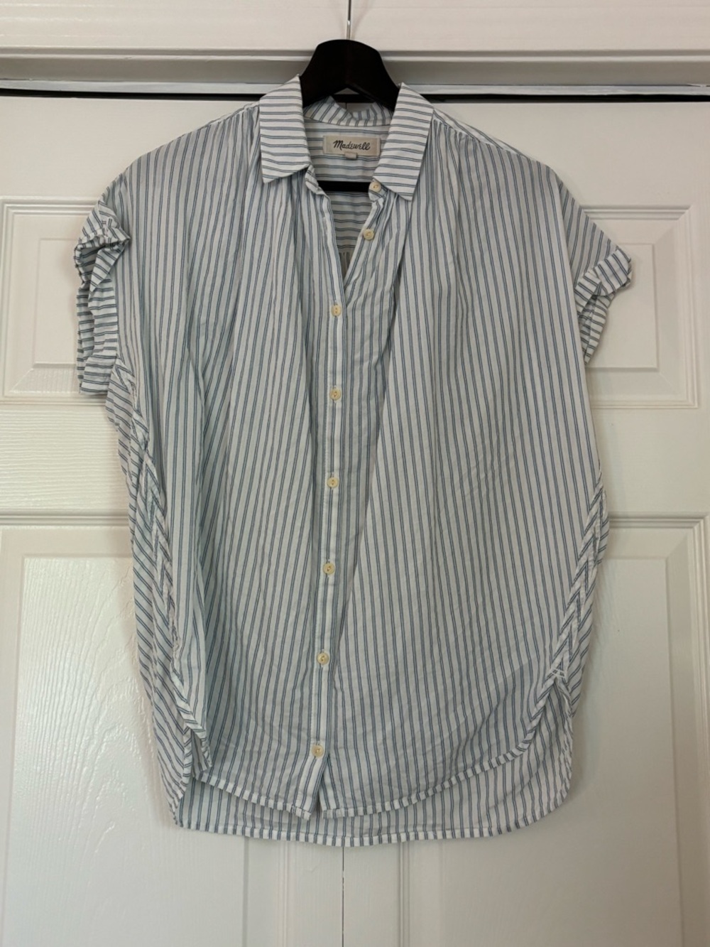 Madewell Central Shirt Blue Pinstripe XS